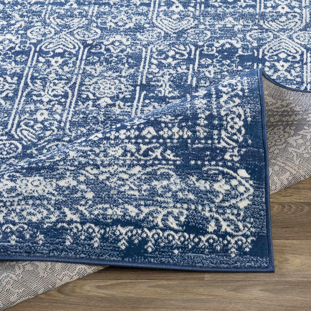 Michie Dark Blue Area Rug - Fluent Trends Area Rugs