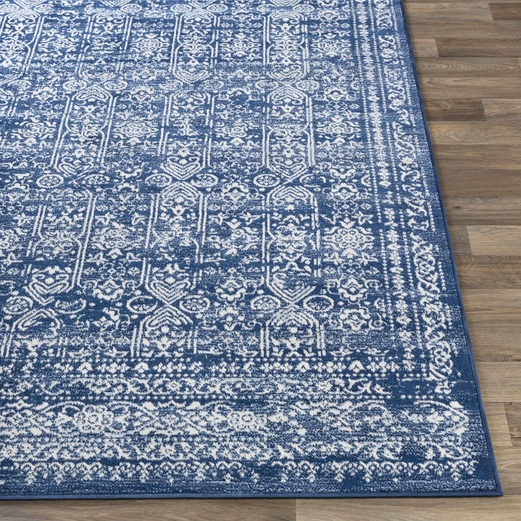 Michie Dark Blue Area Rug - Fluent Trends Area Rugs