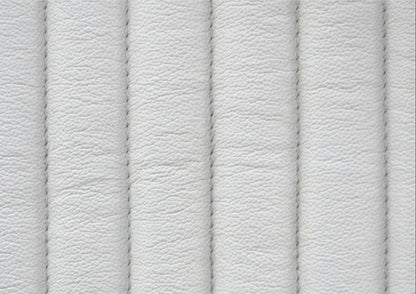Stanford Ribbed Six-Drawer Leather Dresser white genuine leather ribbed texture close-up vertical fluting detail