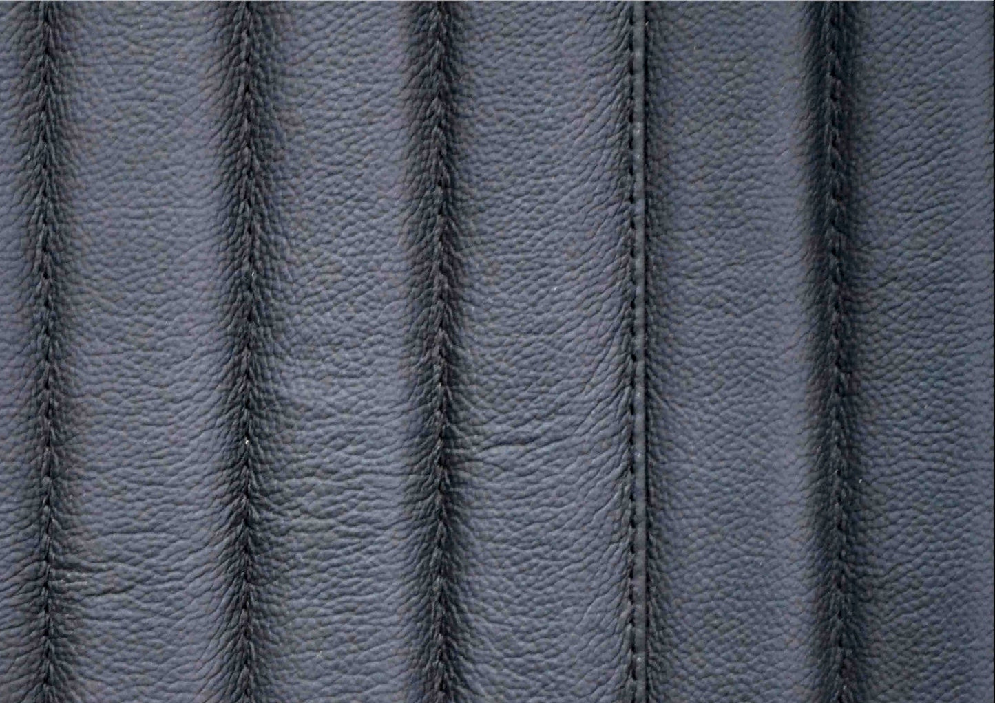 Stanford Round Fluted Leather Nightstand black genuine leather fluted texture close up detail stitching