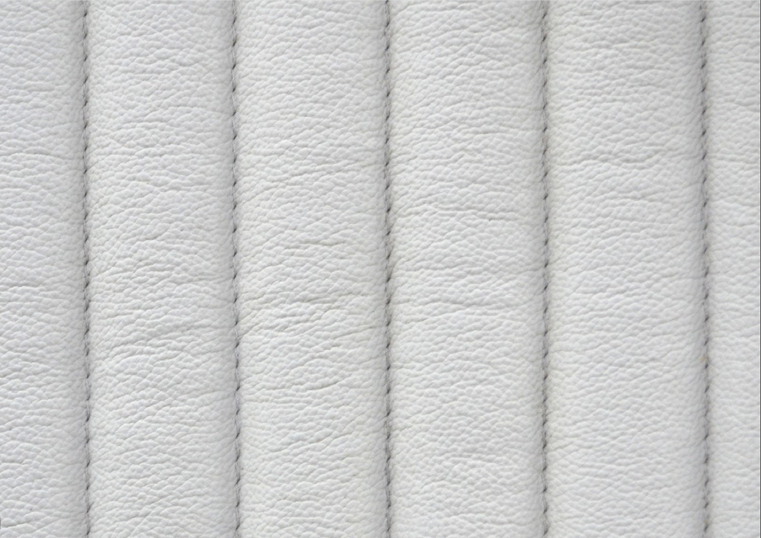 Stanford Round Fluted Leather Nightstand white genuine leather fluted texture close up detail stitching