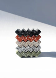 Terracotta Red Zig-Zag Terrazzo Soap Dish - Fluent Trends