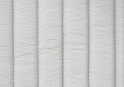 Top-Grain Leather Lounge Chair white genuine leather close texture natural grain detail 