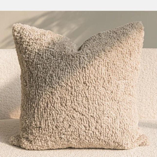 Wabi-Sabi Cotton Linen Throw Pillow in Beige Coffee | Fluent Trends
