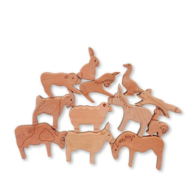 Wooden Farm Animals Set - Fluent Trends