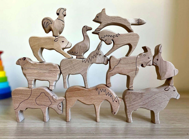 Wooden Farm Animals Set - Fluent Trends