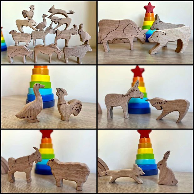 Wooden Farm Animals Set - Fluent Trends